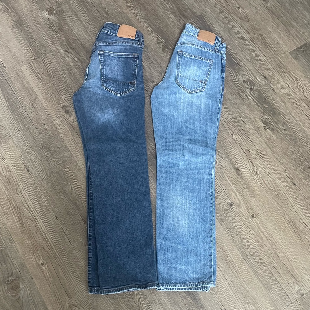 Two pairs men jeans